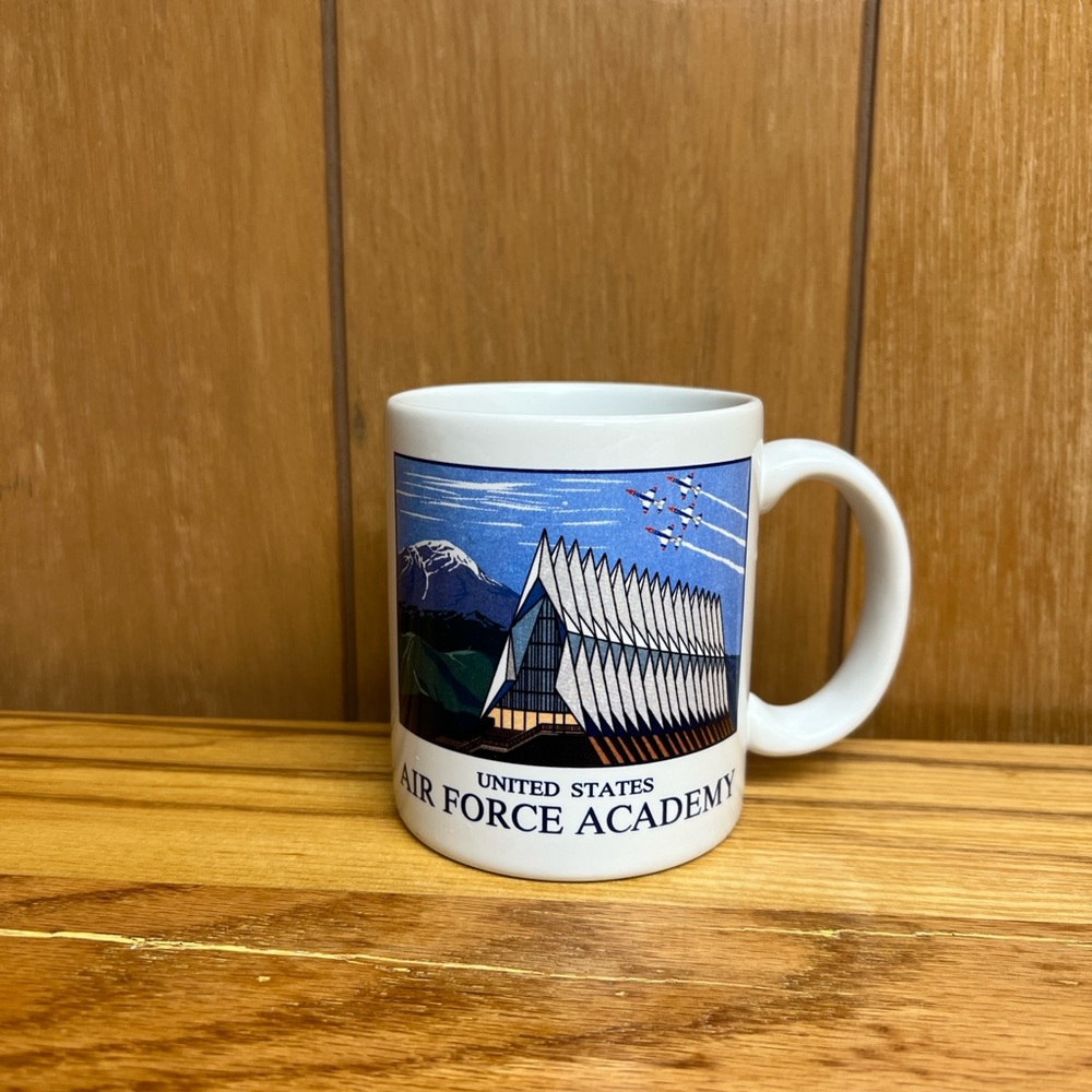 Vintage USAF Academy Cadet Chapel Coffee Mug Colorado Springs Air Force Ceramic